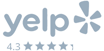 Yelp 4.3 Stars logo icon